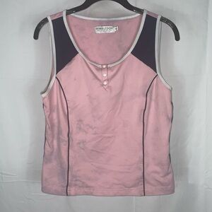 Wimbledon Top Y2K Marble Sleeveless Scoop Neck Golf Tennis Croquet Pull On Shirt